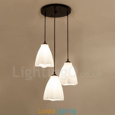 Designer Touch Decorative 3 Light Traditional Classic Integrated Metal Pendant Light