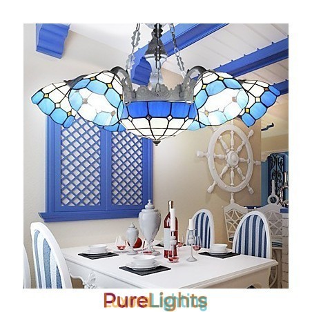 Designer Touch Decorative The Mediterranean Sea Rural Sitting Creative 6 + 1 Head Lamps And Lanterns