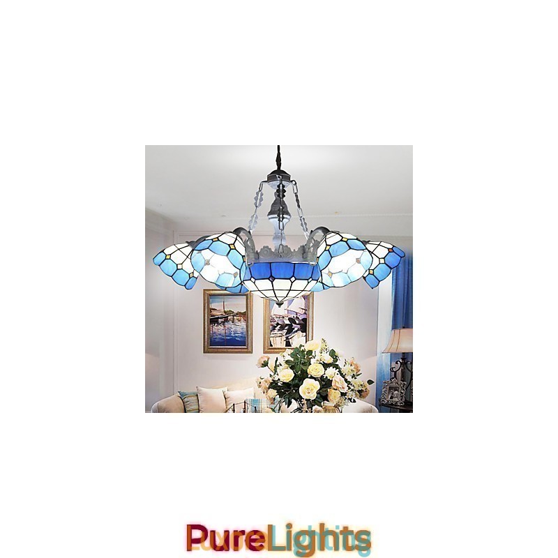 Designer Touch Decorative The Mediterranean Sea Rural Sitting Creative 6 + 1 Head Lamps And Lanterns