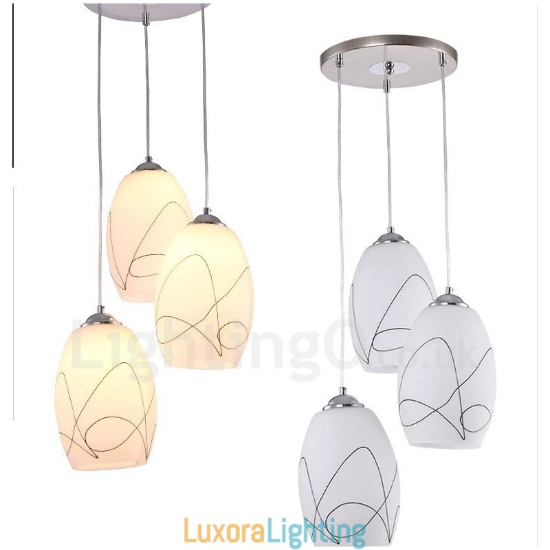 Designer Touch Decorative 3 Light Modern Contemporary Integrated Metal Pendant Light