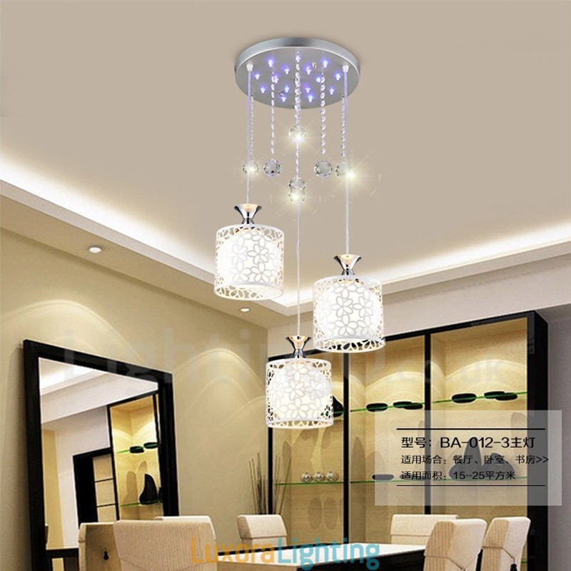 Designer Touch Decorative 3 Light Modern Contemporary Incandescent Metal Pendant Light