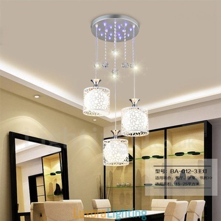 Designer Touch Decorative 3 Light Modern Contemporary Incandescent Metal Pendant Light