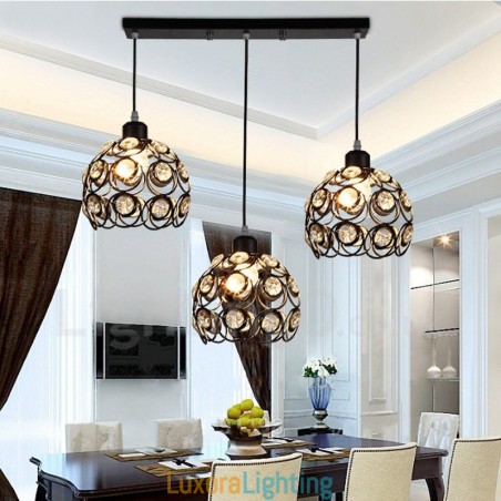 Designer Touch Decorative 3 Light Rustic Lodge Integrated Pendant Light
