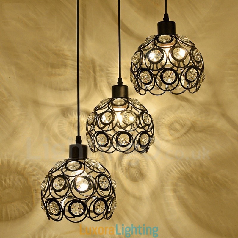 Designer Touch Decorative 3 Light Rustic Lodge Integrated Pendant Light