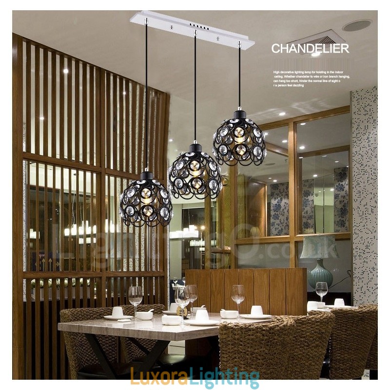 Designer Touch Decorative 3 Light Rustic Lodge Integrated Pendant Light