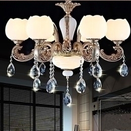 Designer Touch Decorative European style crystal pendant creative Korean American style zinc alloy Garden lights