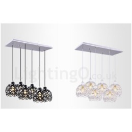 Designer Touch Decorative 6 Light Rustic Lodge Integrated Pendant Light