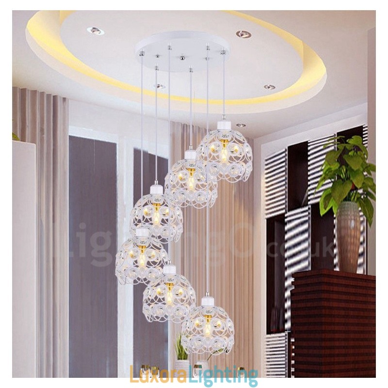 Designer Touch Decorative 6 Light Rustic Lodge Integrated Pendant Light