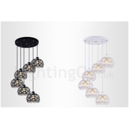 Designer Touch Decorative 6 Light Rustic Lodge Integrated Pendant Light