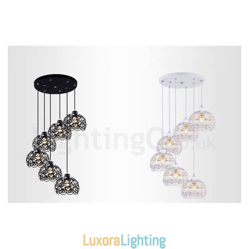 Designer Touch Decorative 6 Light Rustic Lodge Integrated Pendant Light