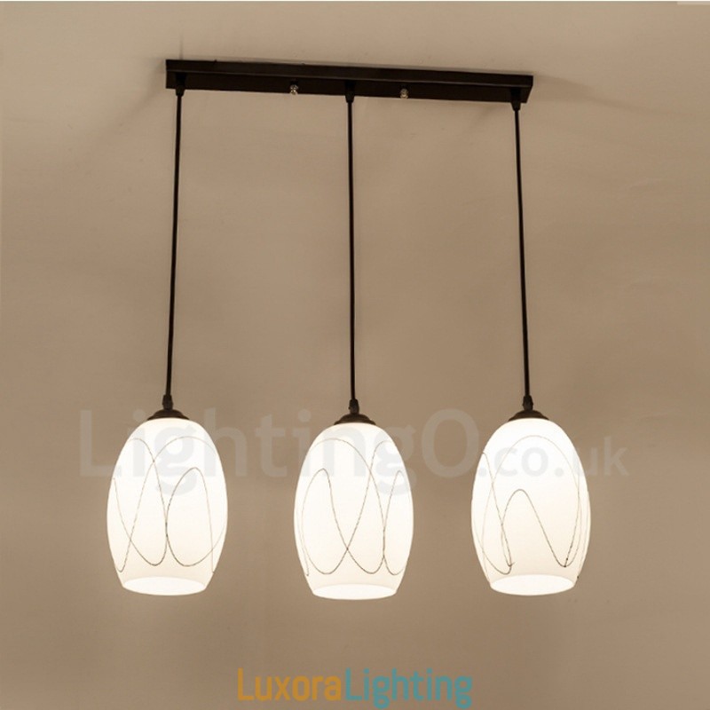 Designer Touch Decorative 3 Light Rustic Lodge Integrated Metal Pendant Light
