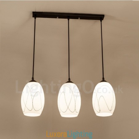 Designer Touch Decorative 3 Light Rustic Lodge Integrated Metal Pendant Light