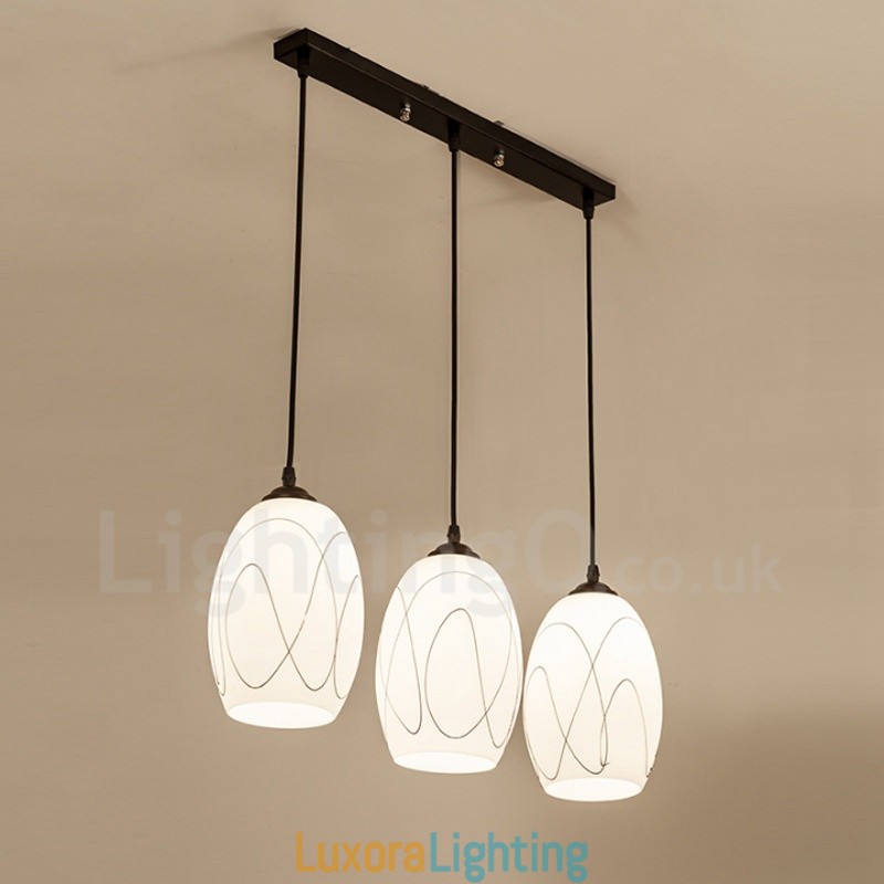 Designer Touch Decorative 3 Light Rustic Lodge Integrated Metal Pendant Light