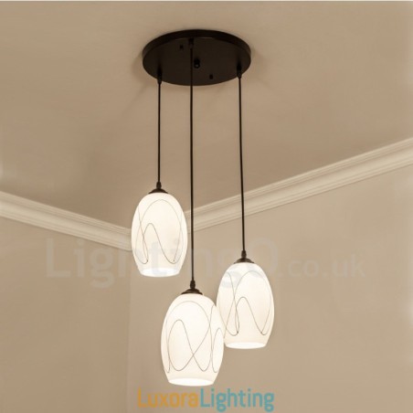 Designer Touch Decorative 3 Light Rustic Lodge Integrated Metal Pendant Light