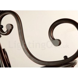 Designer Touch Decorative Single Light Rustic Lodge Integrated Metal Flush Mount Light