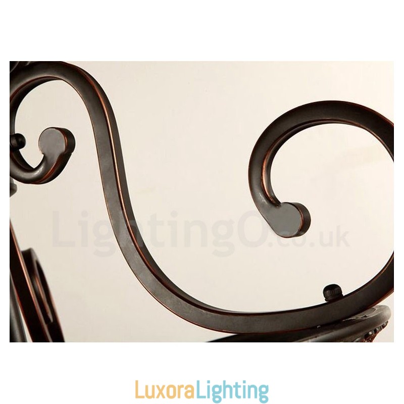 Designer Touch Decorative Single Light Rustic Lodge Integrated Metal Flush Mount Light