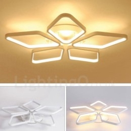 Designer Touch Decorative 5 Light Modern Contemporary Integrated Metal Flush Mount Light