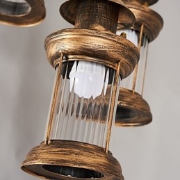 Designer Touch Decorative Rustic Lodge Vintage Retro Mini Style Metal Pendant Light