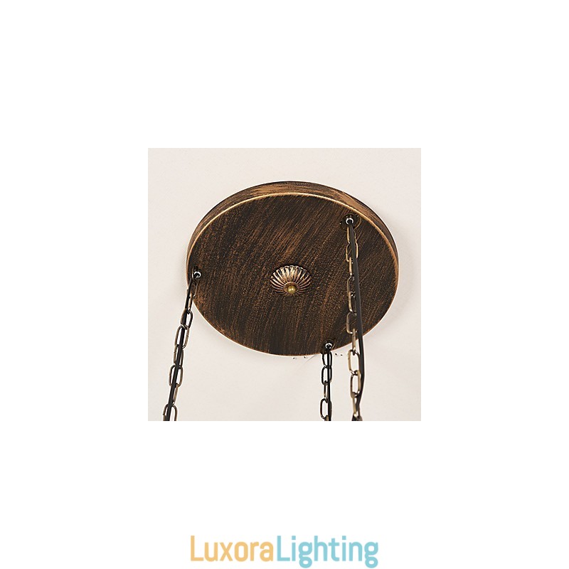 Designer Touch Decorative Rustic Lodge Vintage Retro Mini Style Metal Pendant Light
