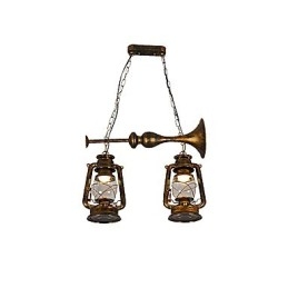 Designer Touch Decorative Rustic Lodge Vintage Retro Mini Style Metal Pendant Light