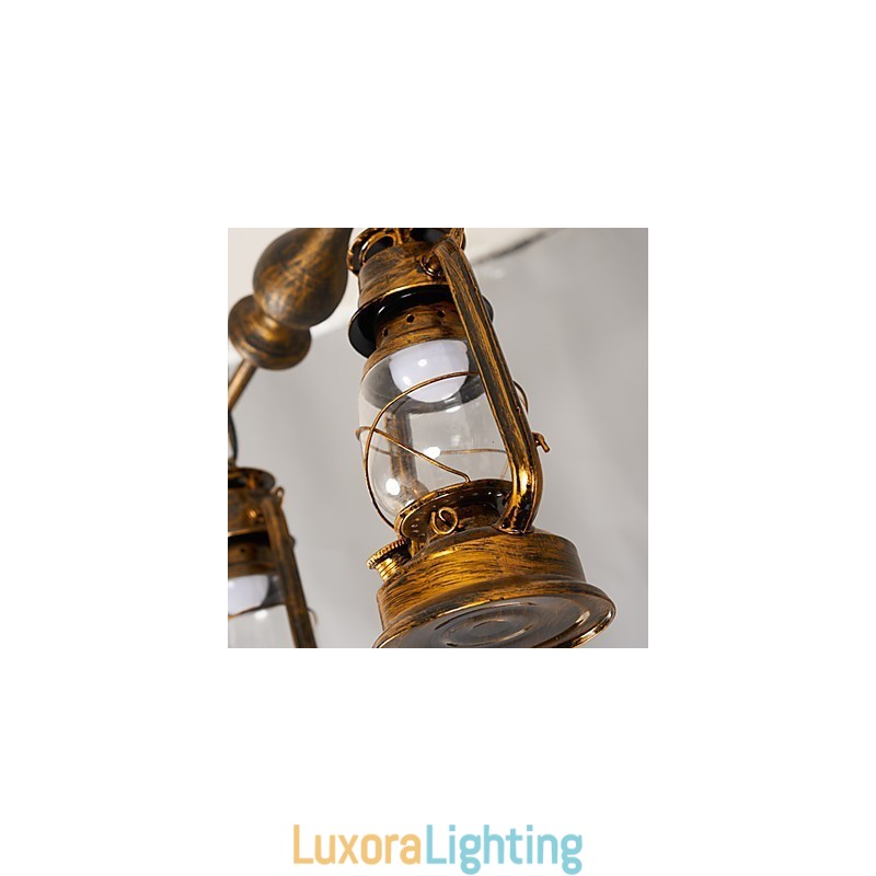 Designer Touch Decorative Rustic Lodge Vintage Retro Mini Style Metal Pendant Light