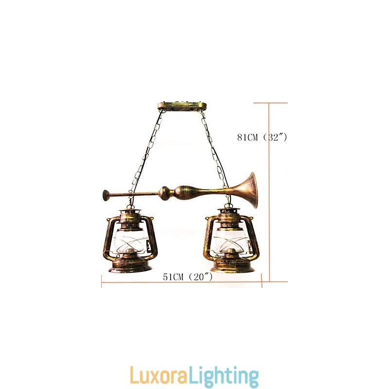Designer Touch Decorative Rustic Lodge Vintage Retro Mini Style Metal Pendant Light