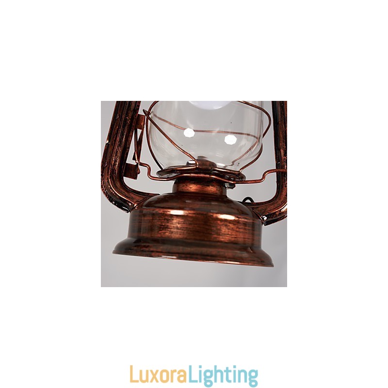 Designer Touch Decorative Rustic Lodge Vintage Retro Mini Style Metal Pendant Light