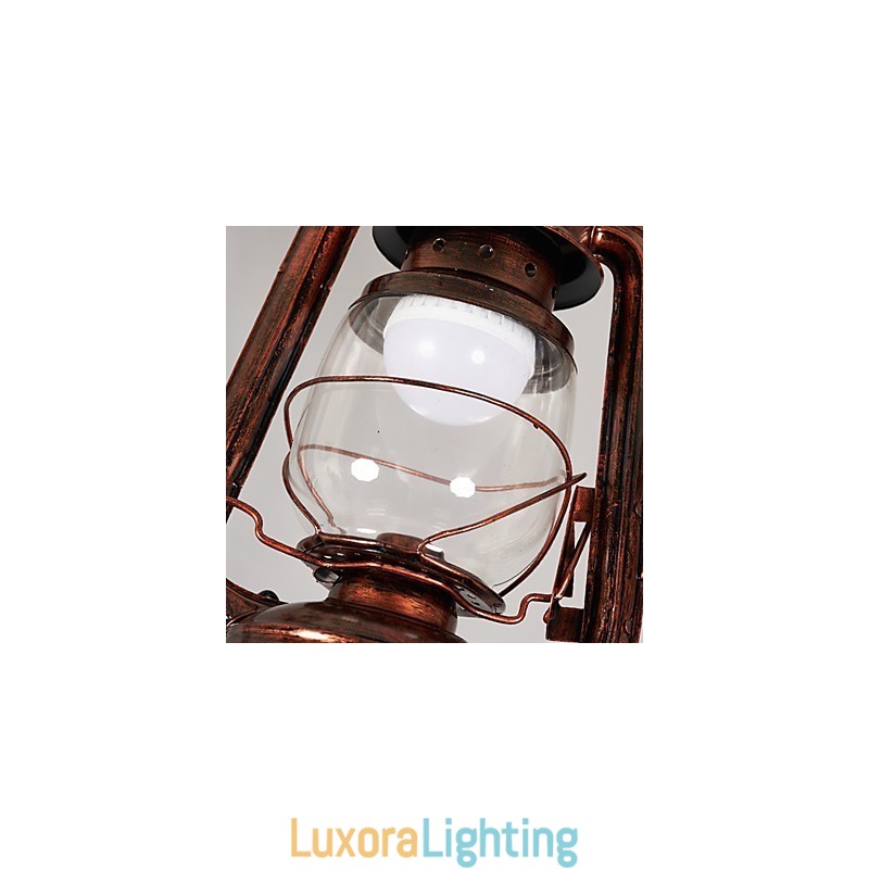 Designer Touch Decorative Rustic Lodge Vintage Retro Mini Style Metal Pendant Light