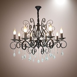 Designer Touch Decorative 8 Head Of European Style Crystal Lamp Metal Chandelier Lighting