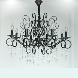 Designer Touch Decorative 8 Head Of European Style Crystal Lamp Metal Chandelier Lighting