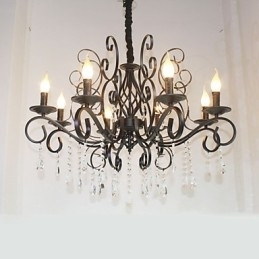 Designer Touch Decorative 8 Head Of European Style Crystal Lamp Metal Chandelier Lighting
