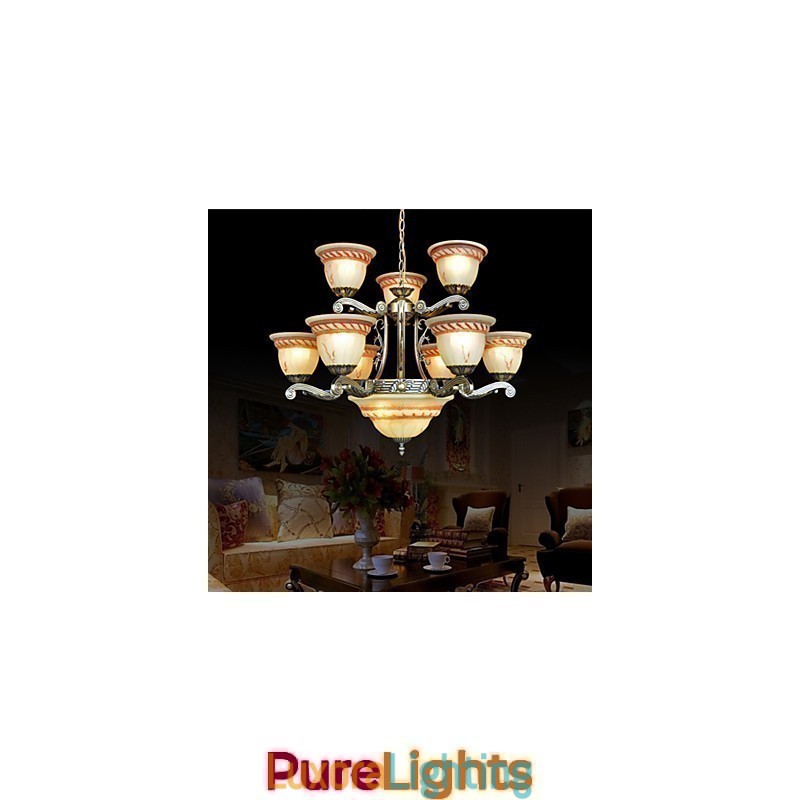 Designer Touch Decorative Chandelier Traditional Classic Vintage Retro Metal