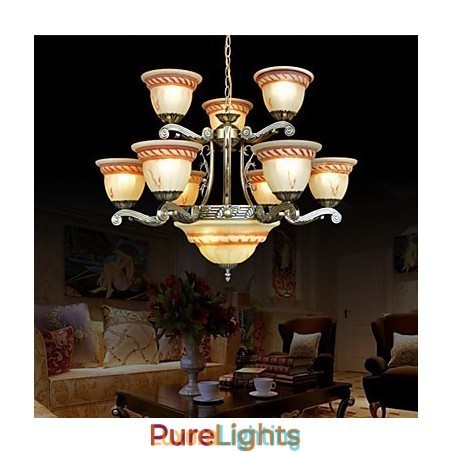 Designer Touch Decorative Chandelier Traditional Classic Vintage Retro Metal