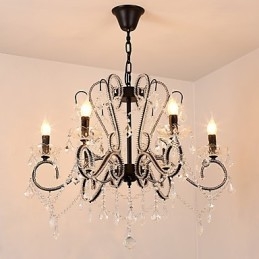 Designer Touch Decorative 6 Lights Crystal Chandelier Modern Contemporary Traditional Classic Rustic Lodge Vintage Retro