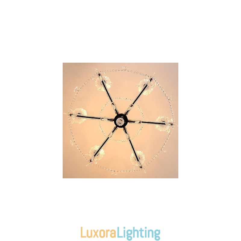 Designer Touch Decorative 6 Lights Crystal Chandelier Modern Contemporary Traditional Classic Rustic Lodge Vintage Retro