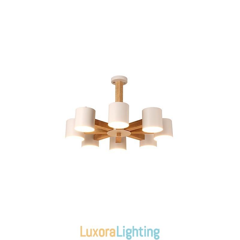 Designer Touch Decorative 8 Lights Chandelier Modern Contemporary Traditional Classic Vintage Country Wood Feature for Wood