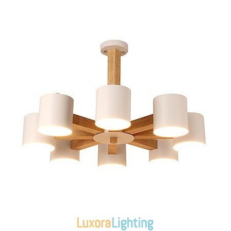 Designer Touch Decorative 8 Lights Chandelier Modern Contemporary Traditional Classic Vintage Country Wood Feature for Wood
