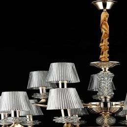 Designer Touch Decorative Pendant Light Zinc Alloy Feature for Crystal Mini Style Metal Indoors Shops 15 Bulbs