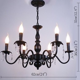 Designer Touch Decorative European Style Chandelier Candle Crystal Lamp Simple Iron Art Lamp Lamp