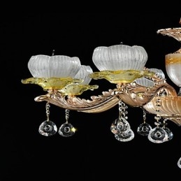 Designer Touch Decorative Traditional Classic Zinc Alloy Feature for Crystal Mini Style Metal 8 Bulbs Chandelier