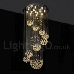 Designer Touch Decorative Extra Length 5 Meter Crystal Long Drop Ceiling Pendant Light Modern Chandelier Home Hanging Lighting Chandelier Lamps Fixtures
