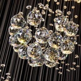 Designer Touch Decorative Extra Length 5 Meter Crystal Long Drop Ceiling Pendant Light Modern Chandelier Home Hanging Lighting Chandelier Lamps Fixtures