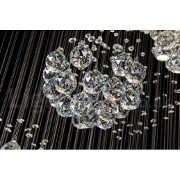 Designer Touch Decorative Extra Length 5 Meter Crystal Long Drop Ceiling Pendant Light Modern Chandelier Home Hanging Lighting Chandelier Lamps Fixtures