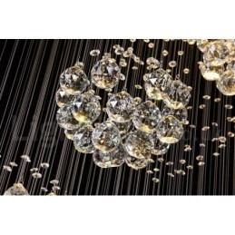 Designer Touch Decorative Extra Length 5 Meter Crystal Long Drop Ceiling Pendant Light Modern Chandelier Home Hanging Lighting Chandelier Lamps Fixtures