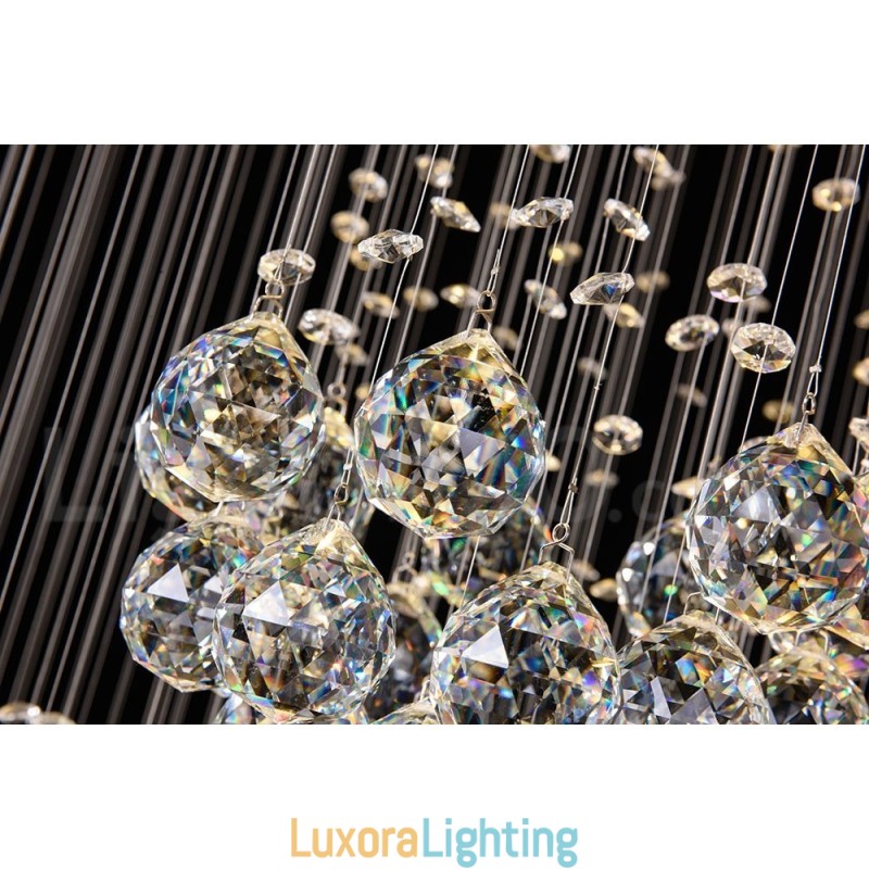 Designer Touch Decorative Extra Length 5 Meter Crystal Long Drop Ceiling Pendant Light Modern Chandelier Home Hanging Lighting Chandelier Lamps Fixtures