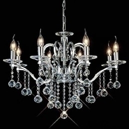 Designer Touch Decorative Elegant Crystal Chandelier with 8 Lights