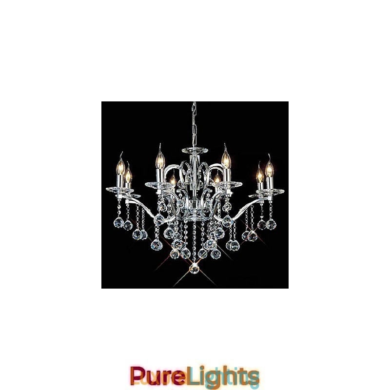 Designer Touch Decorative Elegant Crystal Chandelier with 8 Lights
