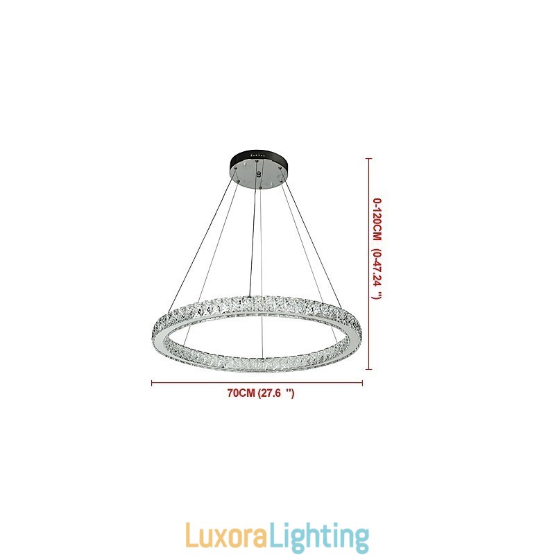 Designer Touch Decorative Dimmable Ring Ceiling Pendant Light Modern Chandelier Lighting Indoor Light with Remote Control
