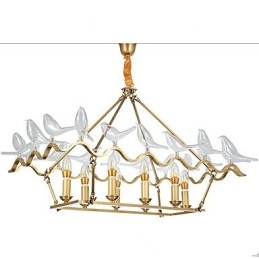 Designer Touch Decorative Modern Contemporary Brass Feature for Designers Metal Chandelier