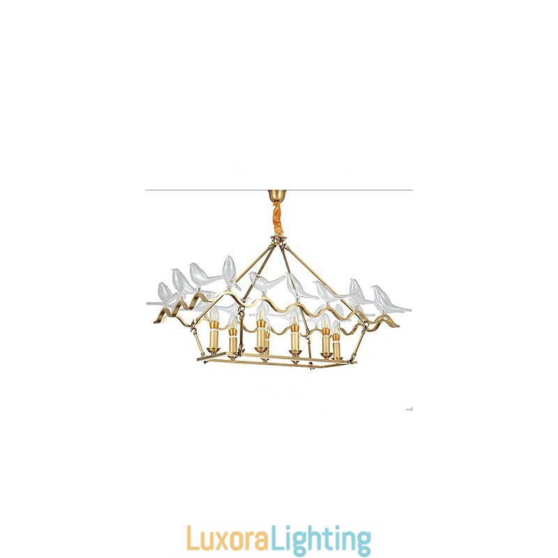 Designer Touch Decorative Modern Contemporary Brass Feature for Designers Metal Chandelier
